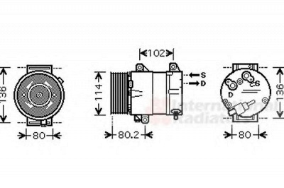 VAN WEZEL 4300k381 -  Компрессор, кондиционер